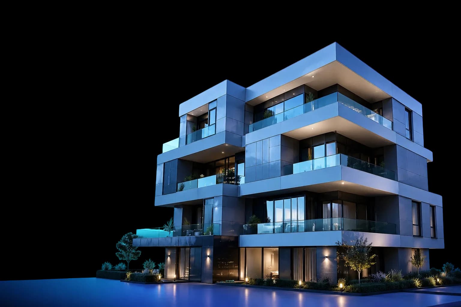 Edificio moderno representando inmobiliarias gestionadas con Domexa